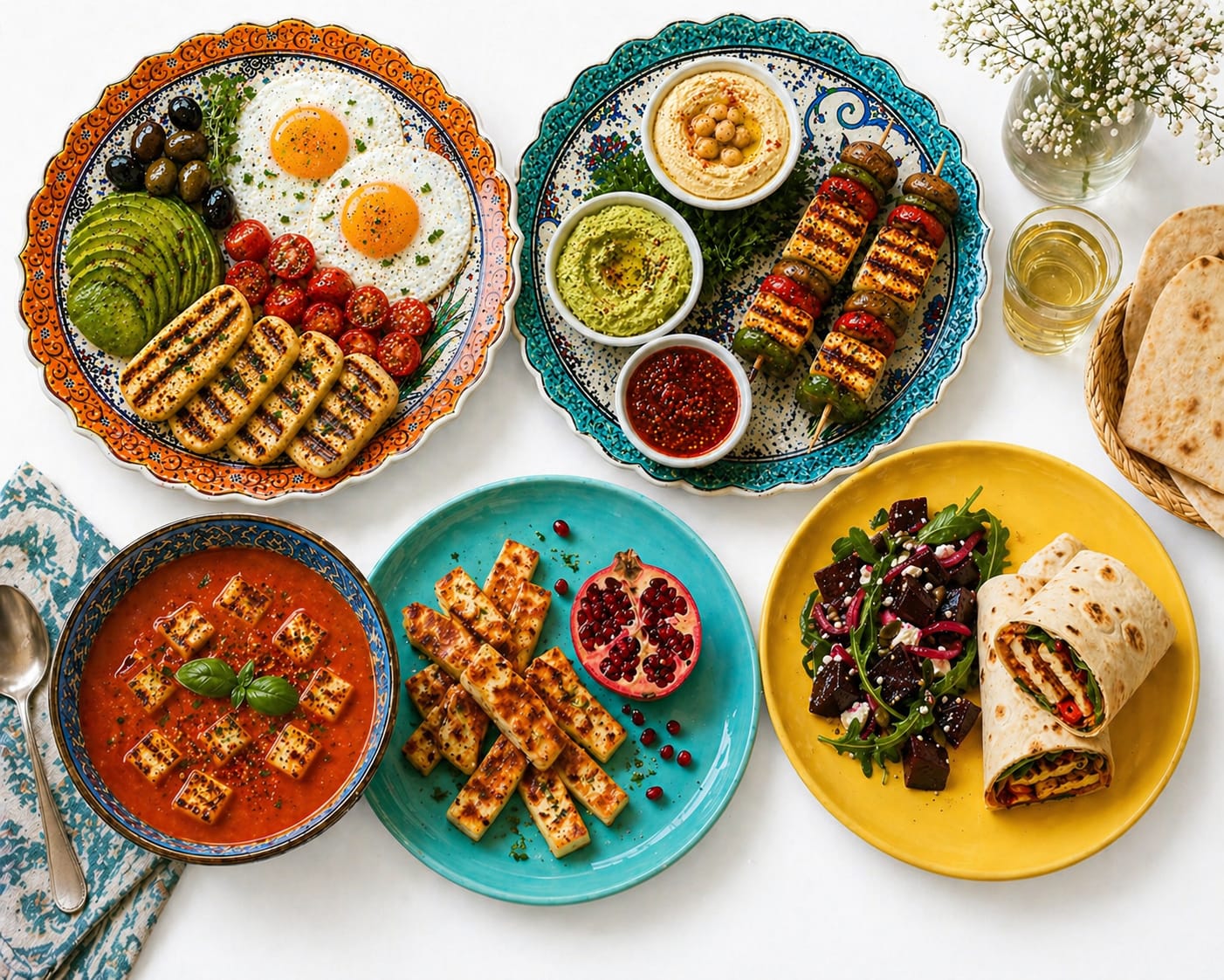 Mediterranean recipe spread